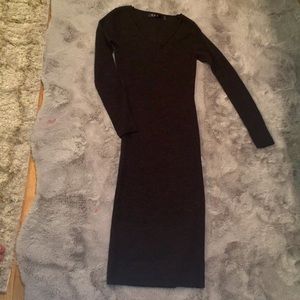 MAK sweater gray long sleeve dress